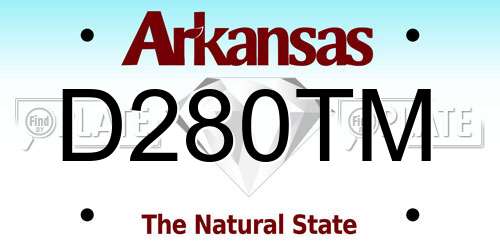 D280TM Arkansas License Plate