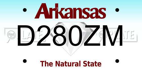D280ZM Arkansas License Plate