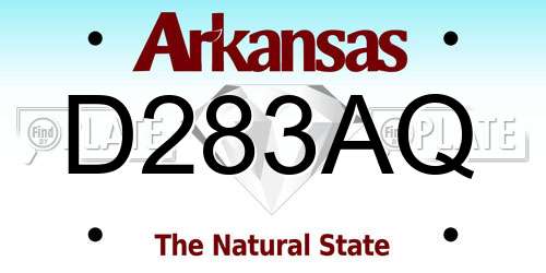 D283AQ Arkansas License Plate