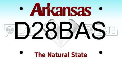 D28BAS Arkansas License Plate