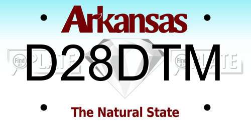 D28DTM Arkansas License Plate
