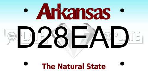 D28EAD Arkansas License Plate