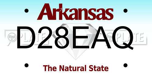 D28EAQ Arkansas License Plate