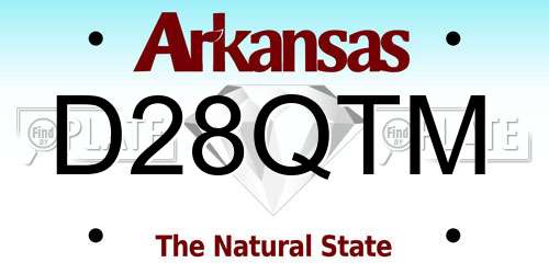 D28QTM Arkansas License Plate