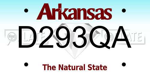 D293QA Arkansas License Plate