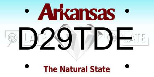D29TDE Arkansas License Plate
