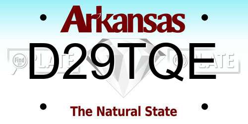 D29TQE Arkansas License Plate