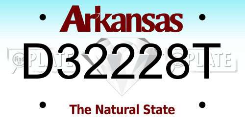 D32228T Arkansas License Plate