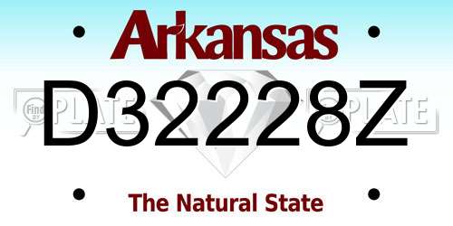 D32228Z Arkansas License Plate