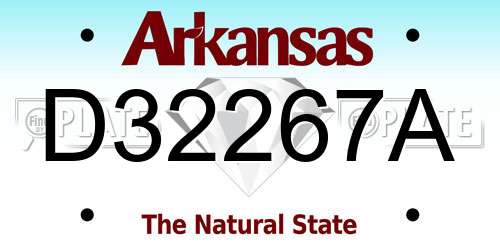 D32267A Arkansas License Plate