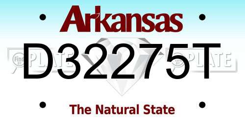 D32275T Arkansas License Plate