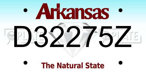 D32275Z Arkansas License Plate