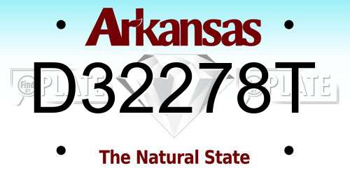 D32278T Arkansas License Plate