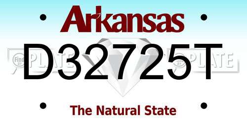 D32725T Arkansas License Plate