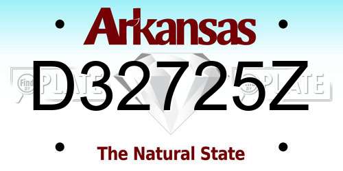 D32725Z Arkansas License Plate