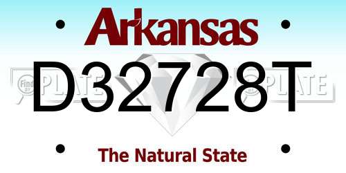 D32728T Arkansas License Plate