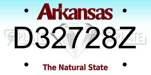 D32728Z Arkansas License Plate