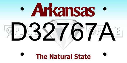 D32767A Arkansas License Plate
