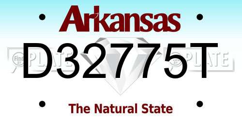 D32775T Arkansas License Plate