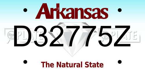 D32775Z Arkansas License Plate