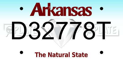 D32778T Arkansas License Plate
