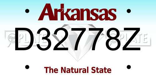 D32778Z Arkansas License Plate