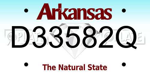 D33582Q Arkansas License Plate