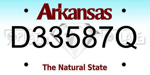 D33587Q Arkansas License Plate