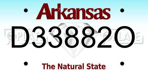 D33882O Arkansas License Plate