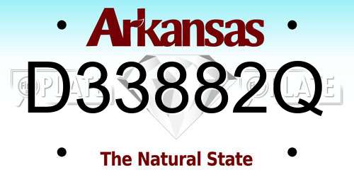 D33882Q Arkansas License Plate