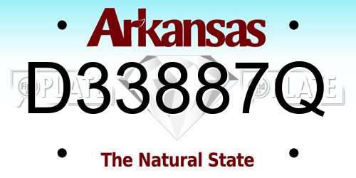 D33887Q Arkansas License Plate