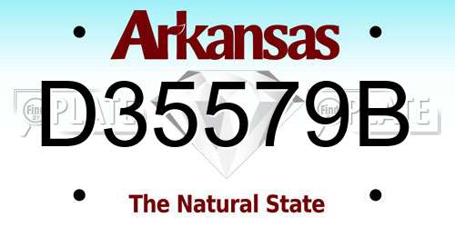 D35579B Arkansas License Plate