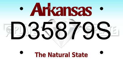 D35879S Arkansas License Plate