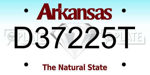D37225T Arkansas License Plate