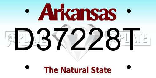 D37228T Arkansas License Plate