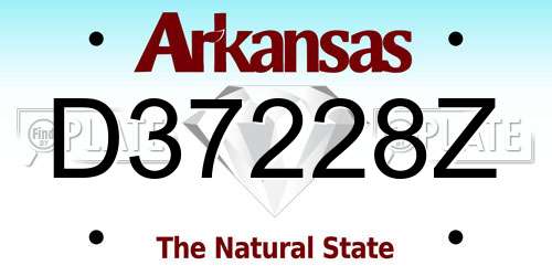 D37228Z Arkansas License Plate