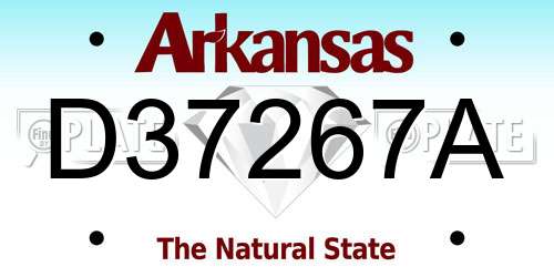 D37267A Arkansas License Plate