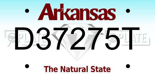 D37275T Arkansas License Plate