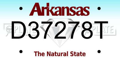 D37278T Arkansas License Plate