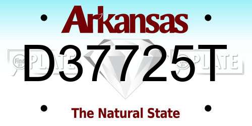 D37725T Arkansas License Plate