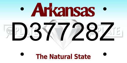 D37728Z Arkansas License Plate