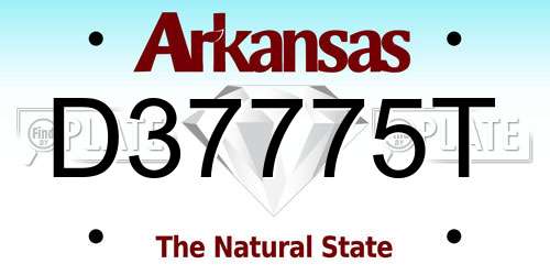 D37775T Arkansas License Plate