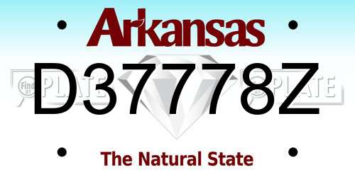 D37778Z Arkansas License Plate