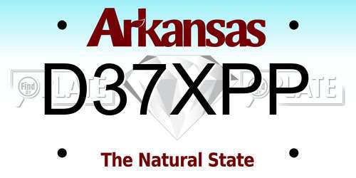 D37XPP Arkansas License Plate
