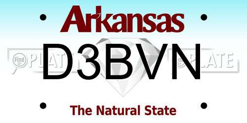 D3BVN Arkansas License Plate