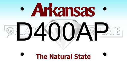 D400AP Arkansas License Plate
