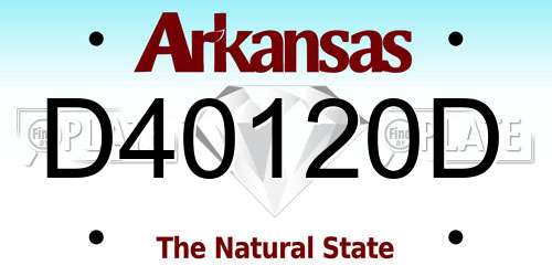 D40120D Arkansas License Plate
