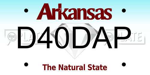 D40DAP Arkansas License Plate
