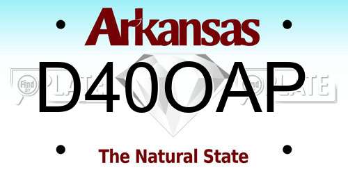 D40OAP Arkansas License Plate