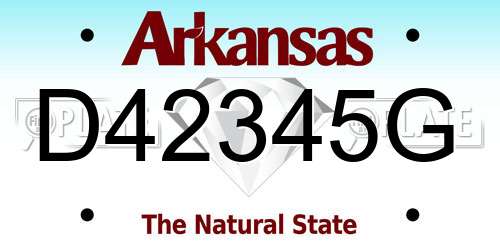 D42345G Arkansas License Plate
